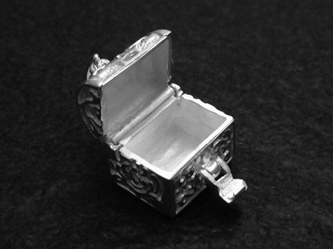Medaillon - Schatztruhe Ornamente - 925 Sterling Silber