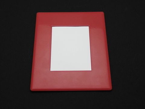 Bilderrahmen magnetisch 7 x 5,5 cm - rot - fr 4 x 3 cm Bilder - Gravur mglich