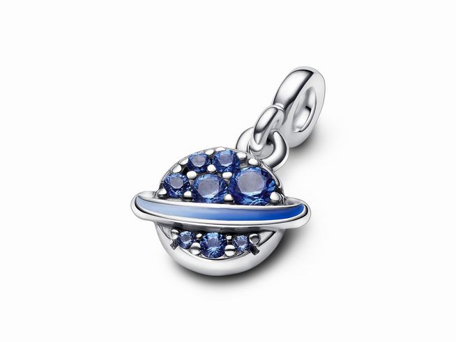 Pandora ME charm - 791437C01 - Sterling Silber + blauer Kristall + blaues Emaille - Planet