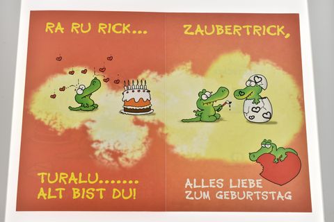 Geburtstagskarte - Kleines Krokodil