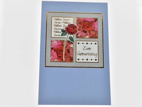 Geburtstagskarte - Roseblten