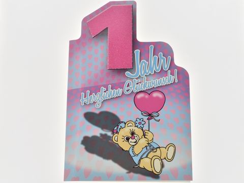 Geburtstagskarte - Brchen mit rosa Herz