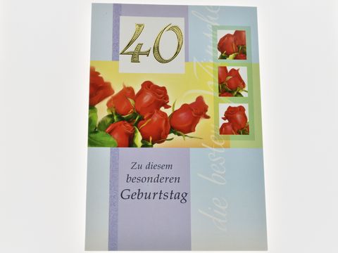 Geburtstagskarte - Rote Rosen