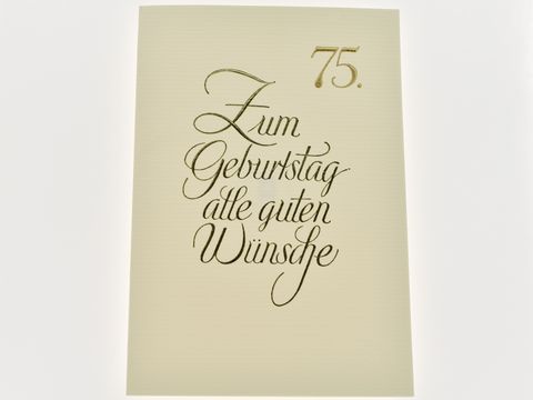 Geburtstagskarte - Schlichte Karte mit goldener Schrift - elegant