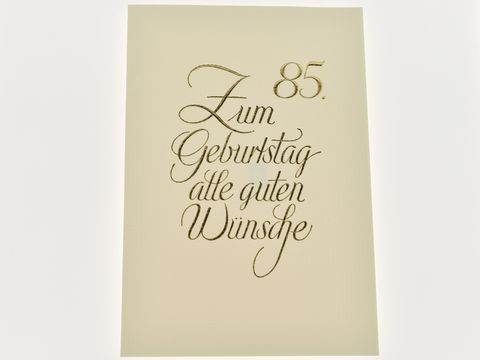 Geburtstagskarte - Schlichte Karte mit goldener Schrift - elegant