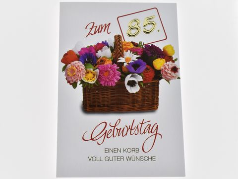 Geburtstagskarte - Blumenkorb