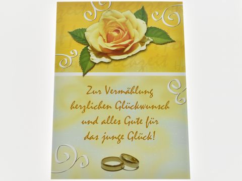 Hochzeitskarte - Gelbe Rose