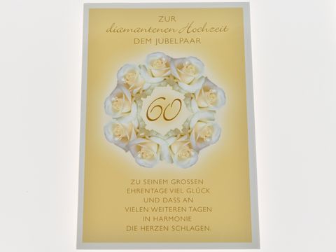 Hochzeitskarte - Lachsfarbener Rosenkranz