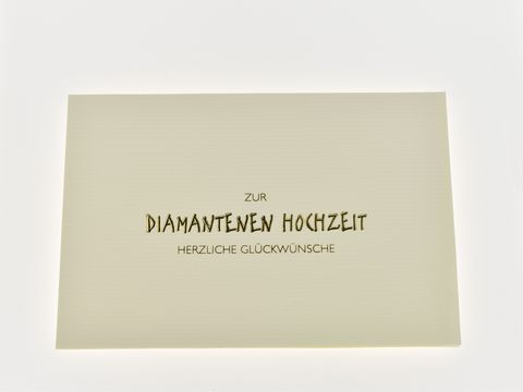 Hochzeitskarte - Goldenen Schrift auf Strukturpapier - elegant