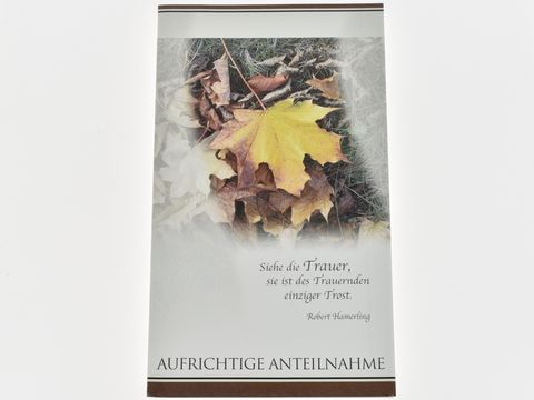 Trauerkarte - Herbstlaub
