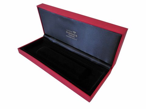 Geschenkschachtel - Viereckig rot - schwarz - 200 x 85 x 30 mm