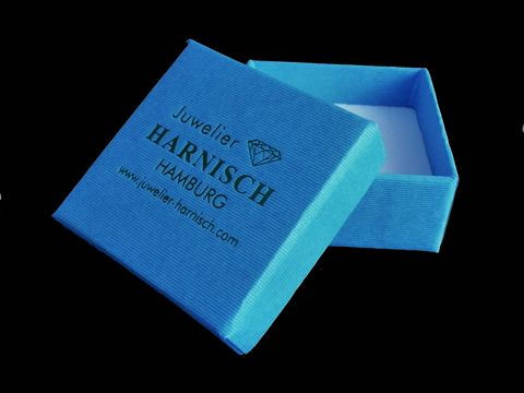 Geschenkschachtel - Blau - 4 x 4 cm - von Juwelier Harnisch