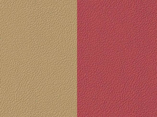 Les Georgettes Sand-Rosenholz EA000 - Leder Armreif Einlage 25 mm - Sand Beige-Rosenholz & Pink-Rot