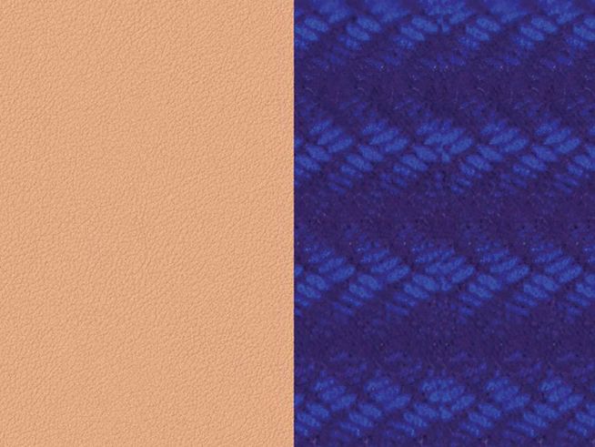 Les Georgettes Batik-Sandstein PK000 - Armreif Einlage 25 mm - Hautfarben-Blau & Metallicblauem Muster