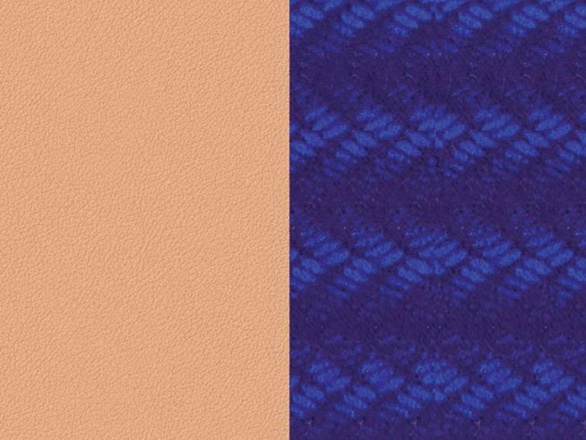 Les Georgettes Batik-Sandstein PK000 - Armreif Einlage 14 mm - Hautfarben-Blau & Metallicblauem Muster