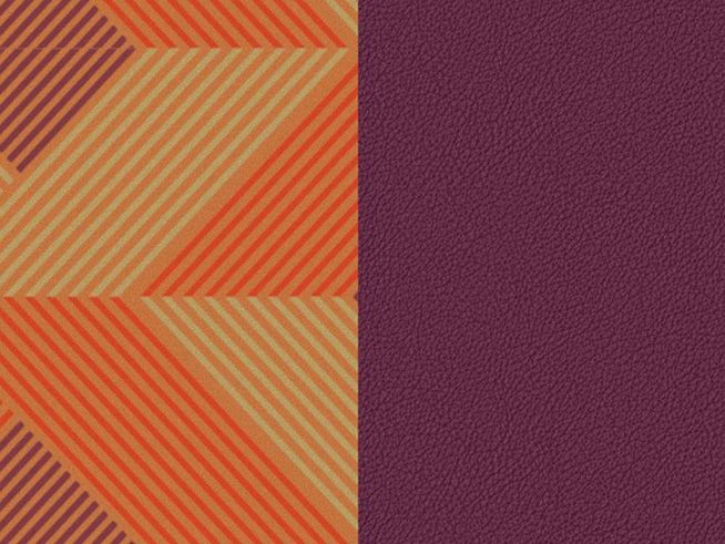 Les Georgettes Rhythm-Purple PQ000 - Armreif Einlage 14 mm - Violett-Muster Beige & Orange & Violett