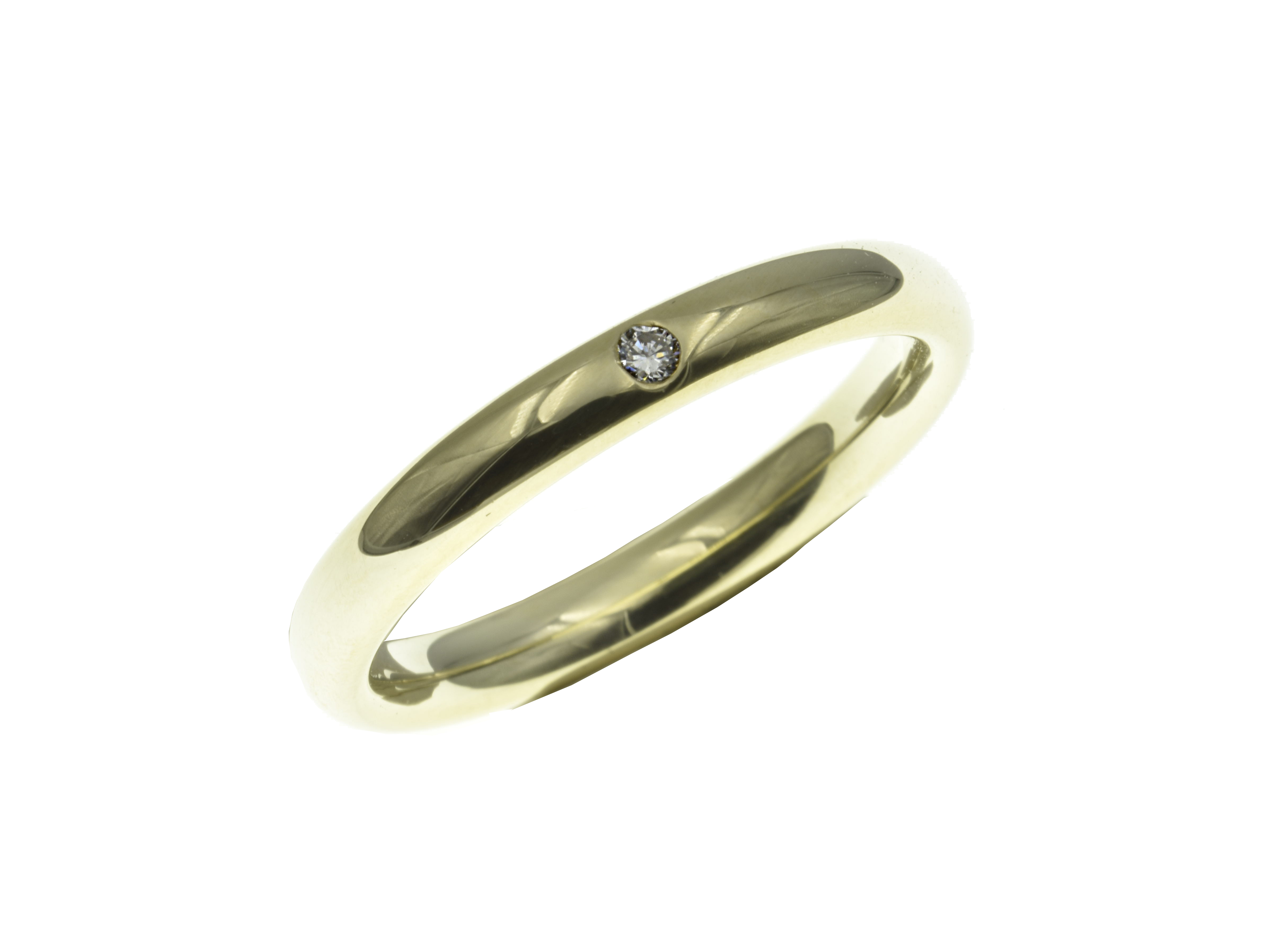 Gold 585 Ring - pure - Brillant - Gr. 56 - Goldring poliert