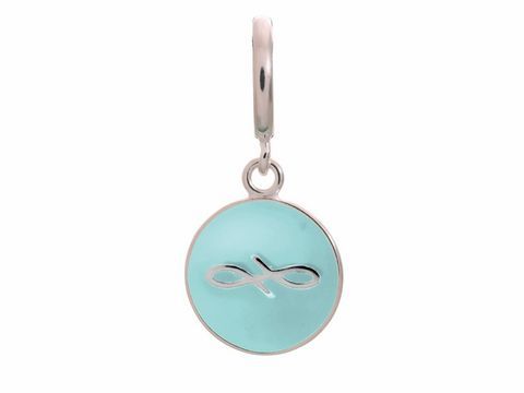 Endless 43307-2 - Light Blue Endless Coin - Silber charms