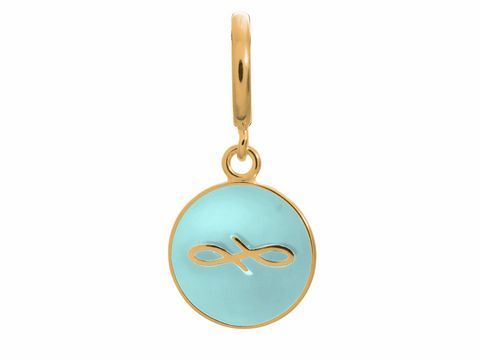 Endless 53345-2 - Light Blue Endless Coin - Gelbgold charms