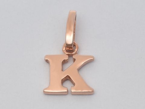 K - Buchstaben Anhnger 925 Sterling Silber ros vergoldet