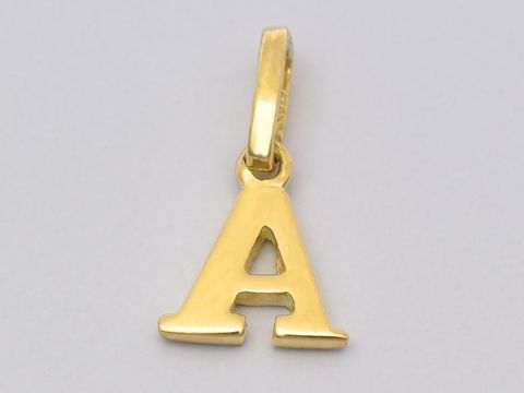 A - Buchstaben Anhnger 925 Sterling Silber vergoldet