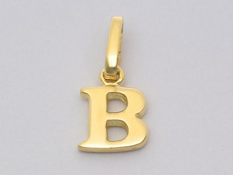 B - Buchstaben Anhnger 925 Sterling Silber vergoldet
