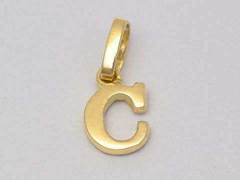 C - Buchstaben Anhnger 925 Sterling Silber vergoldet