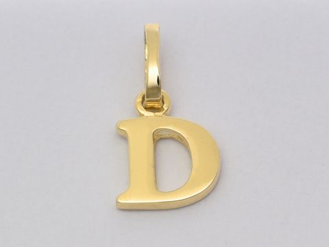 D - Buchstaben Anhnger 925 Sterling Silber vergoldet