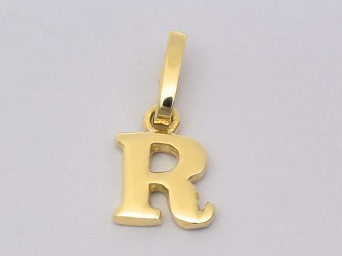 R - Buchstaben Anhnger 925 Sterling Silber vergoldet