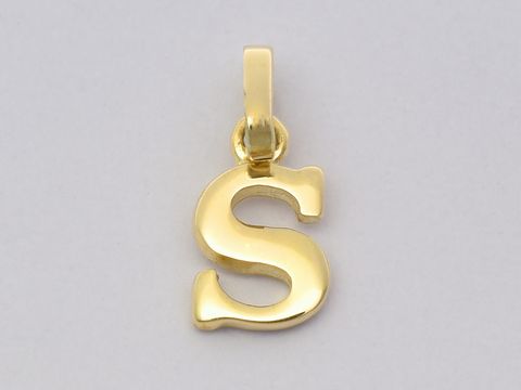S - Buchstaben Anhnger 925 Sterling Silber vergoldet