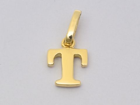 T - Buchstaben Anhnger 925 Sterling Silber vergoldet