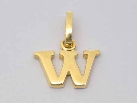 W - Buchstaben Anhnger 925 Sterling Silber vergoldet