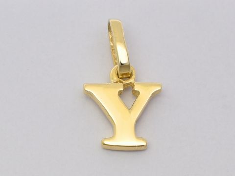 Y - Buchstaben Anhnger 925 Sterling Silber vergoldet