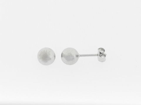 Silber Ohrringe - Kugel - Silber - 6 mm - Stecker