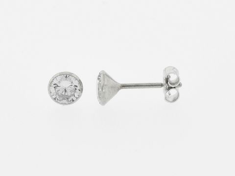 Silber Ohrringe - Kelch - Silber - 5,2 mm - Zirkonia - Stecker