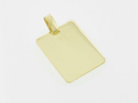 Rechteck Silber Gravurplatte - schlicht - teilmattiert - vergoldet