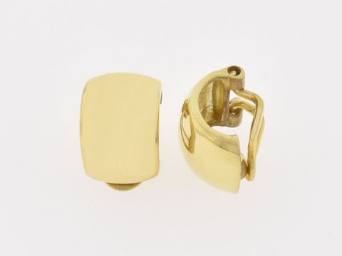 Silber Ohrclip - vergoldet - klassisch - 1,4 cm