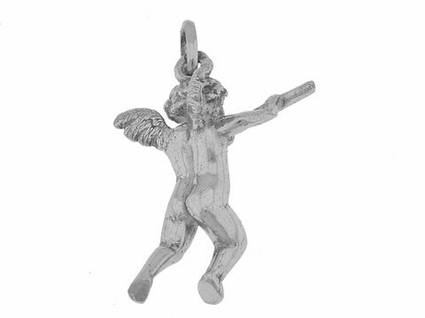 Engel mit Flte - Anhnger - 925 Silber rhodiniert - Schutzengel
