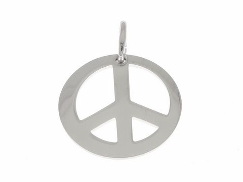 Anhnger Peace Frieden - Silber rhodiniert - Zeichen