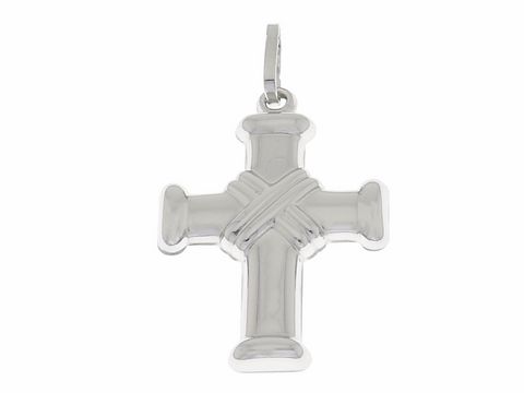 Anhnger Kreuz - Silber rhodiniert - individuell