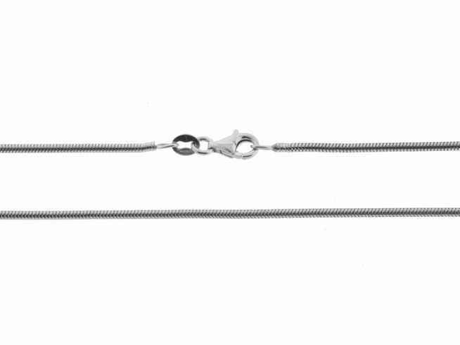 Kette Schlangenkette - Silber 925 rhodiniert - 60,5 cm - elegant