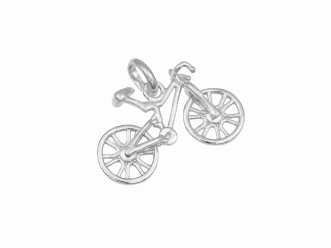 Anhnger Fahrrad - Sterling Silber rhodiniert