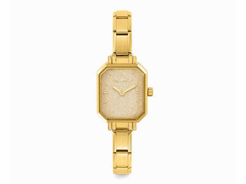 Nomination 076032 26 - Gelbgold - TIME PARIS COLLECTION Armbanduhr mit Composable-Armband + Glitzer-Ziffernblatt