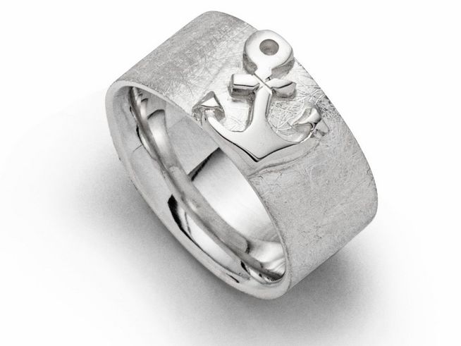 DUR Schmuck R5399.52 - Sterling Silber Ring Fetter Anker - Gr. 52