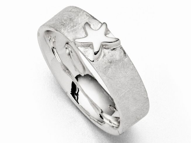 DUR Schmuck R5468.52 - Sterling Silber Ring Seestern - Gr. 52
