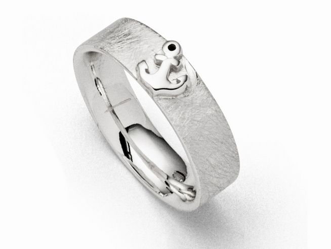 DUR Schmuck R5492.60 - Sterling Silber Ring Anker - Gr. 60