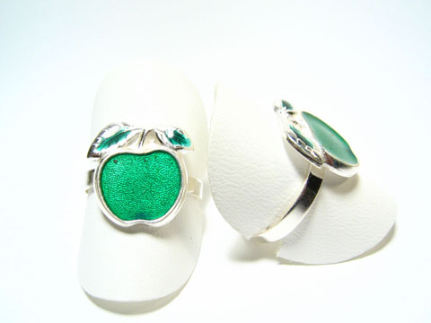 Designer Silber Ring rhodiniert -Apfel- in grn