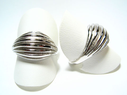 Silber Ring rhodiniert -gewlbt & rundlich- verstellbar