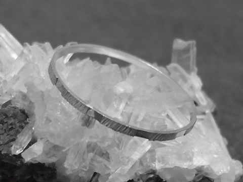 Silber Ring rhodiniert 1mm breit Gr: 56 /17,7mm-City-