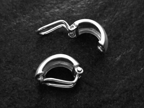 Clip - Sterling Silber Ohrring mattiert